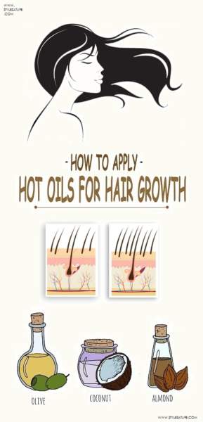 Massaggio con olio caldo per la crescita dei capelli
