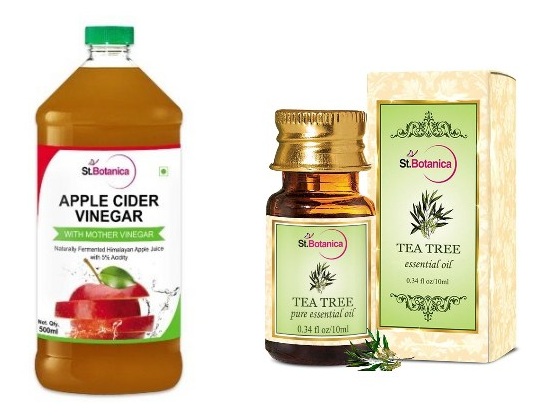 Massaggio all'aceto di mele e olio dell'albero del tè