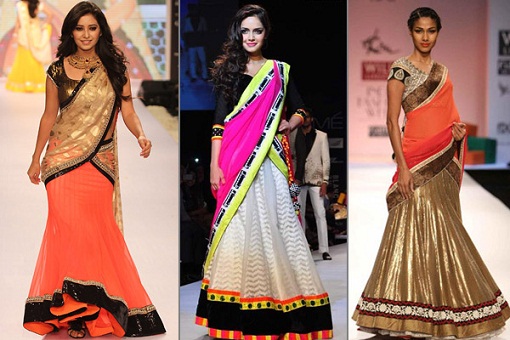 Diferentes formas de usar un sari 14