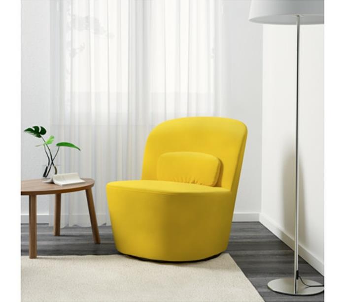 כסא נוח לאיקאה כיסא מסתובב לימון צהוב sandbacka צהוב סטוקהולם