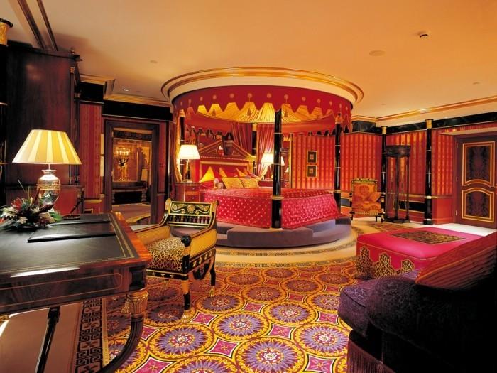 עיצוב הבית רעיונות חדר שינה בסגנון ערבי צהוב אדום