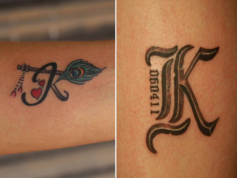 Disegni del tatuaggio della lettera K