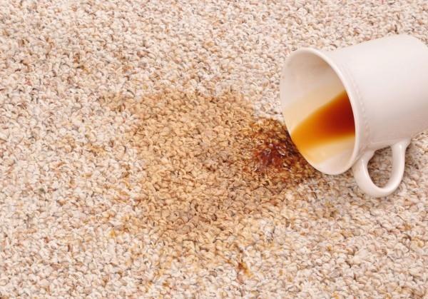 להסיר כתמי קפה לנקות את השטיח