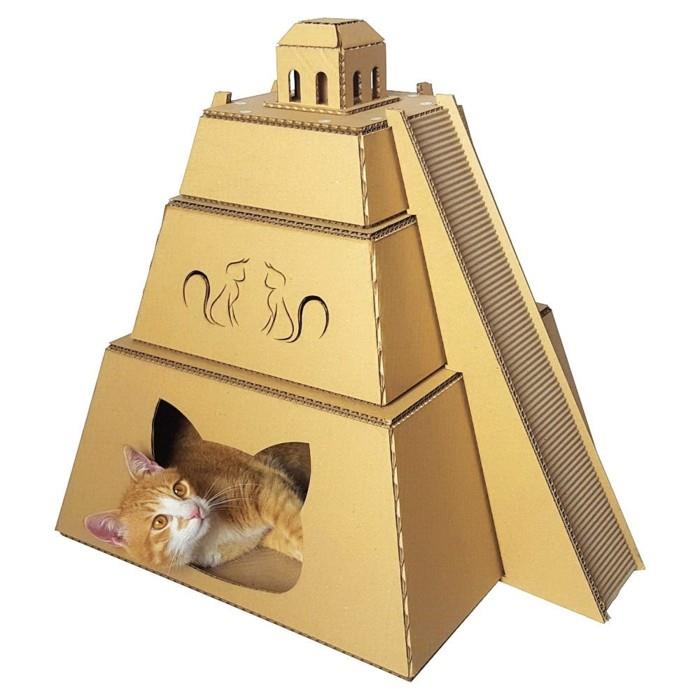 בנה בית חתולים משלך מבית חתולים מקרטון מקרטון אקזוטי