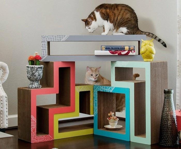 בנה רהיטי קרטון משלך לחתול קרטון ריהוט בית לחתול רעיונות אופציפיקציה העשויים מקרטון מודרני