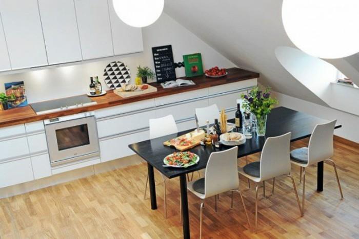 ציוד מטבח בדירה בקומה העליונה רעיונות לעיצוב גג מטבח 32