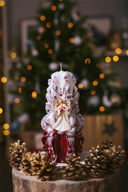 נרות השראת קישוט מסורתי לחג המולד