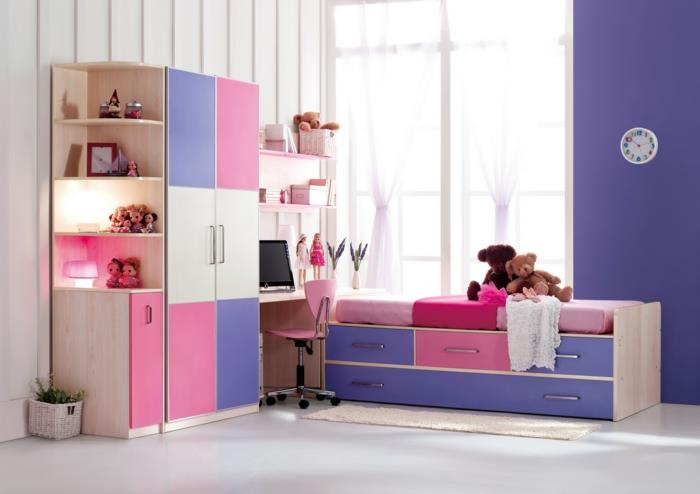 עיצוב חדר ילדים שעון קיר ריהוט צבעוני בעיצוב חדש