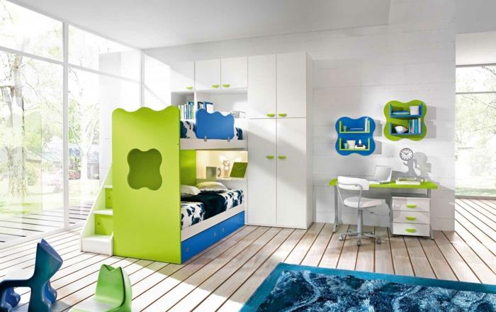 עיצוב חדרי ילדים ריהוט לחדרי ילדים מיטת לופט לילדים מדפי קיר שטיחים גדולים