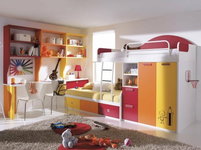 עיצוב חדרי ילדים שטיח ריהוט יפה