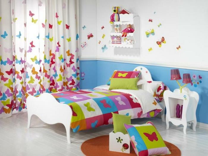 עיצוב חדרי ילדים ריהוט חדר ילדים נהדר פרפרים בצבע לבן