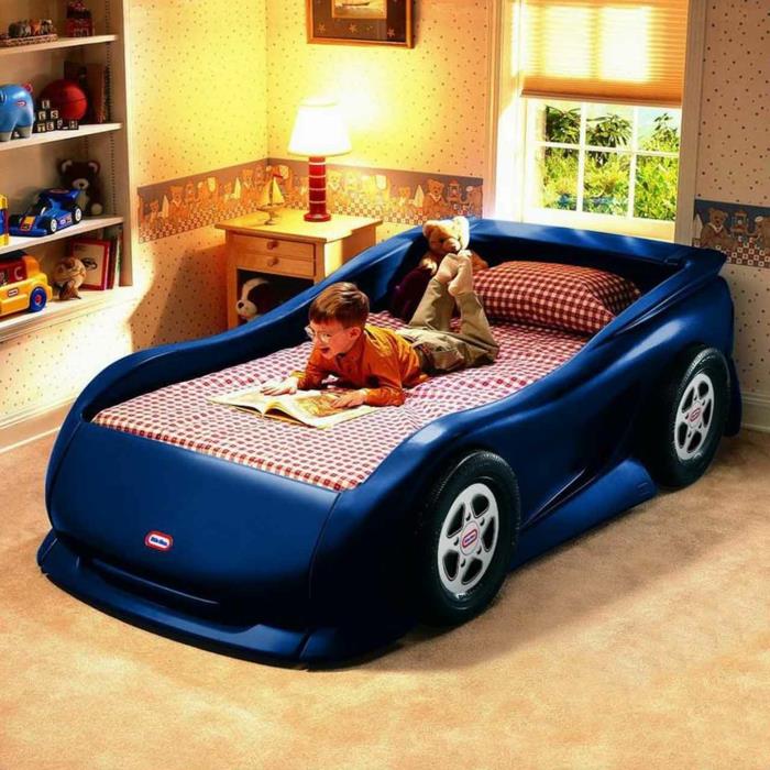 ריהוט לחדר ילדים מכונית בנים מיטה מפוארת
