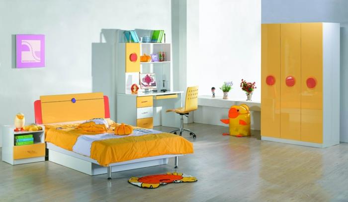 רהיטי חדר ילדים מבטאים צבעי קיר טריים