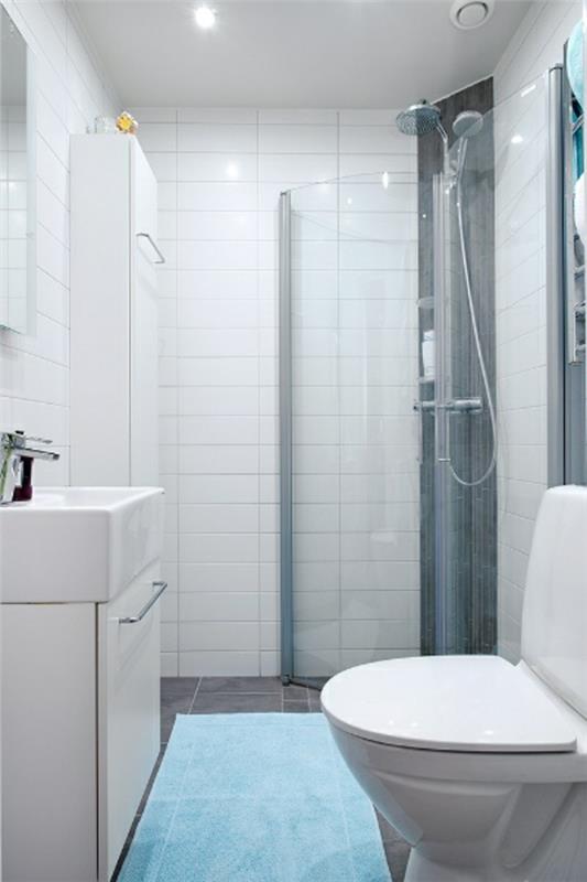 עיצוב חדר אמבטיה קטן ריהוט אמבטיה מזכוכית קומפקטית
