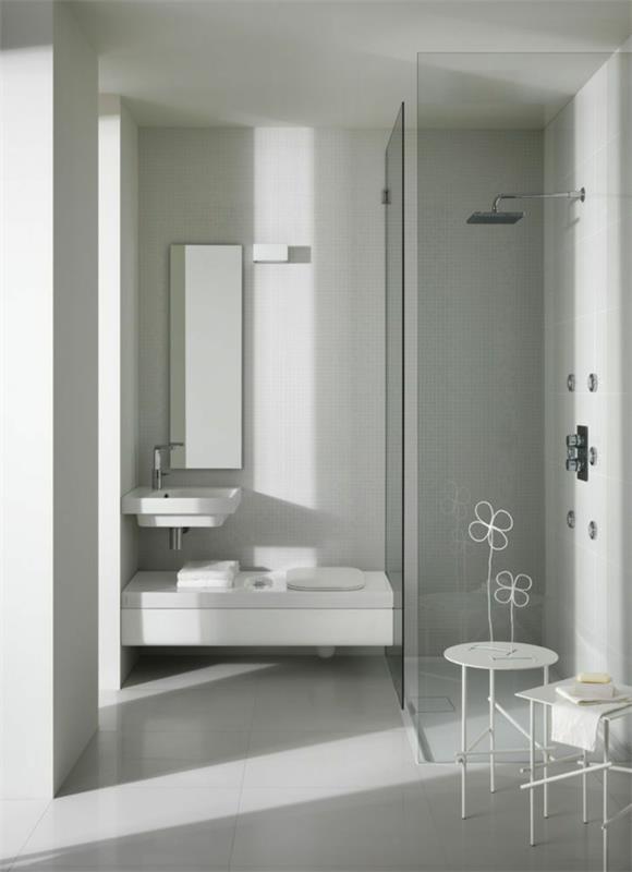 רעיונות לאמבטיה קטנים מקלחת מודרנית ברצפת חדר אמבטיה