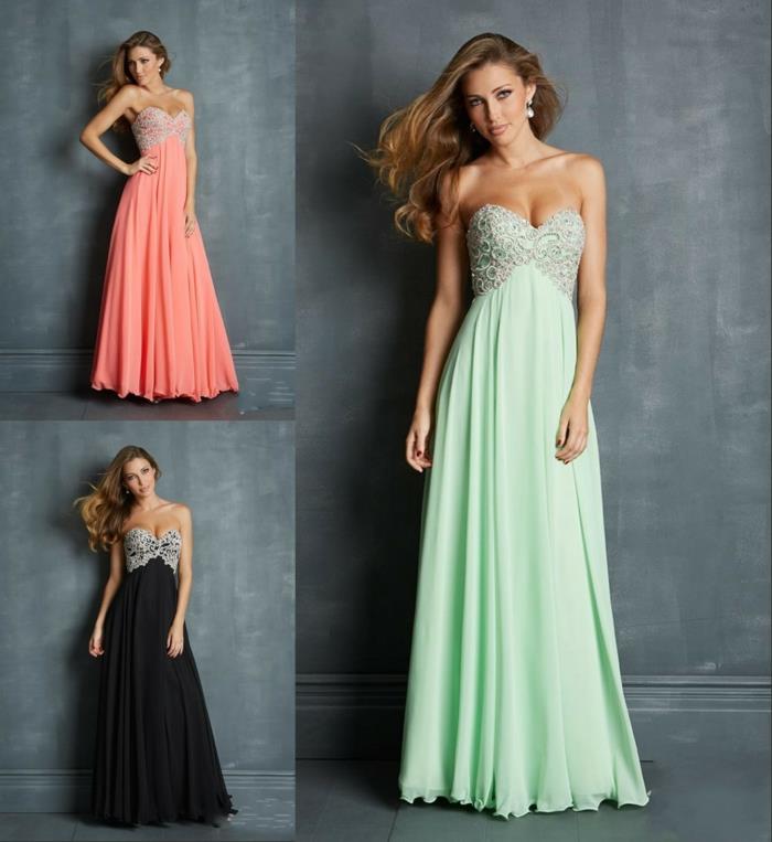 שמלות ארוכות שמלת קוקטייל שמלות ערב אלגנטיות צבעי פסטל 2016 טרנדים