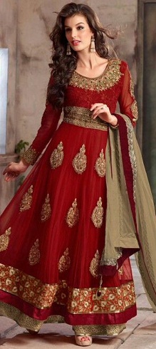 Trajes de novia rojo Salwar
