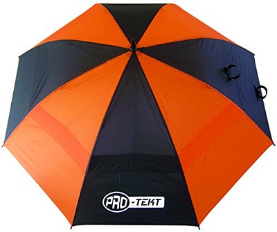 Paraguas naranja y negro para hombre