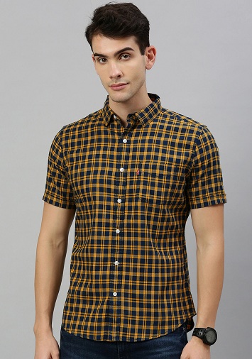 Camicia casual a mezza manica per uomo