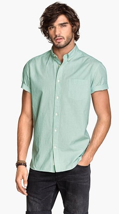 Camicia colorata verde primavera