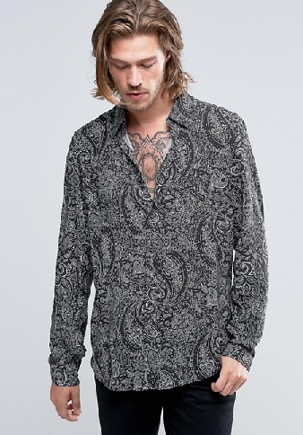 Camicia regular fit stampa Paisley