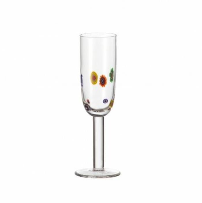 לאונרדו כוסות יין ארכיטקטורה של חליל כוס יין יין מבעבע millefiori