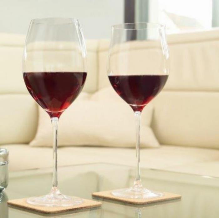 לאונרדו כוסות יין אדריכלות של כוס יין צבעוני יין אדום