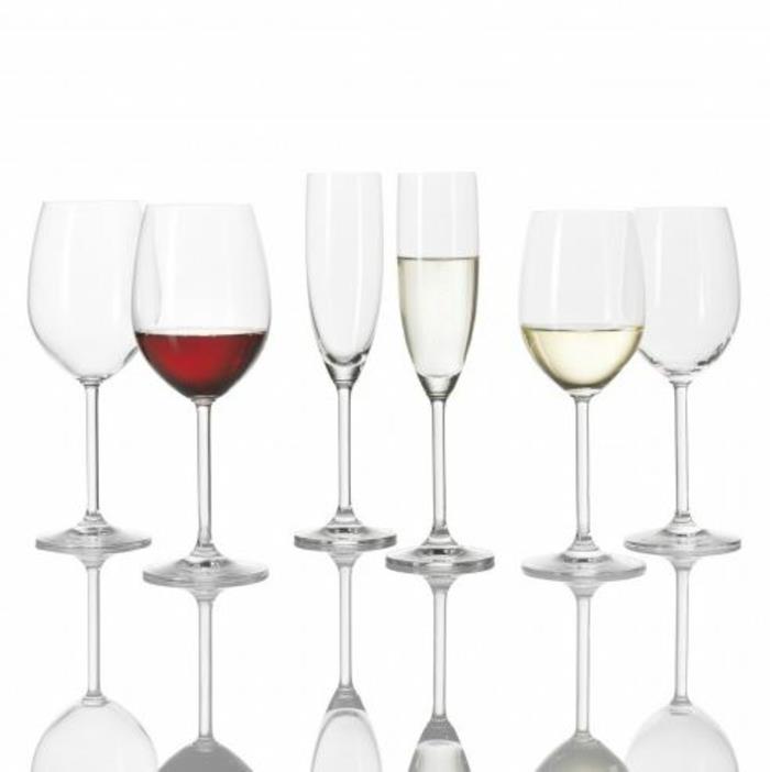 ליאונרדו כוסות יין ארכיטקטורה של כוס היין צבעוני יין מבעבע יין לבן millefiori