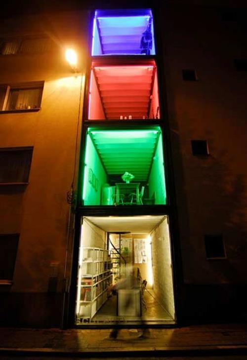 בית מכולות עיצוב Lichtspiel תאורה עירונית חדשנית