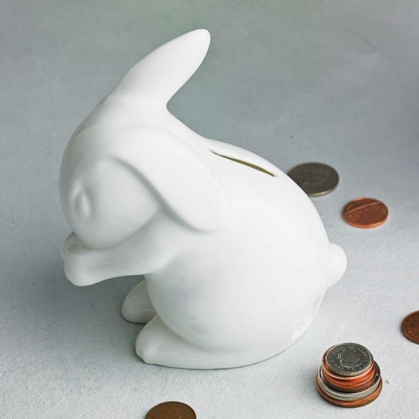 קופסאות כסף מצחיקות עיצוב ארנב לבן
