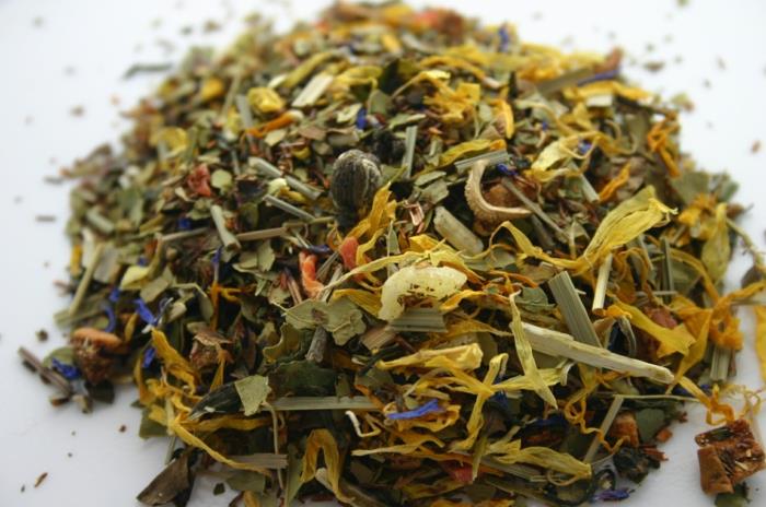 תה תה לשתות משקה בריא קלבש תה תערובת בומביל תפוזים פרחים עשבי תיבול