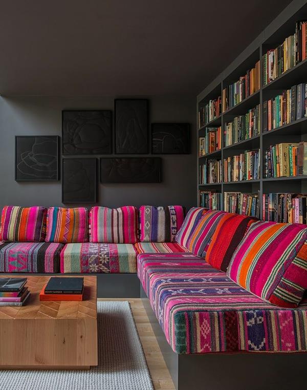 בדי ריהוט עיצובים צבעוניים ספה סלונית מפותלת