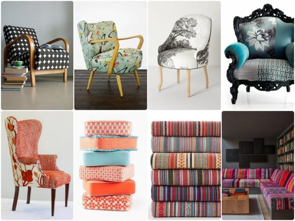 שחזור בדי רהיטים בעיצובים של כיסא מרופד