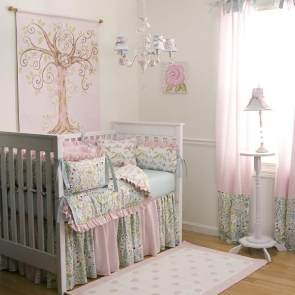בנות חדר תינוקות בגוונים בהירים דוגמאות חמודות