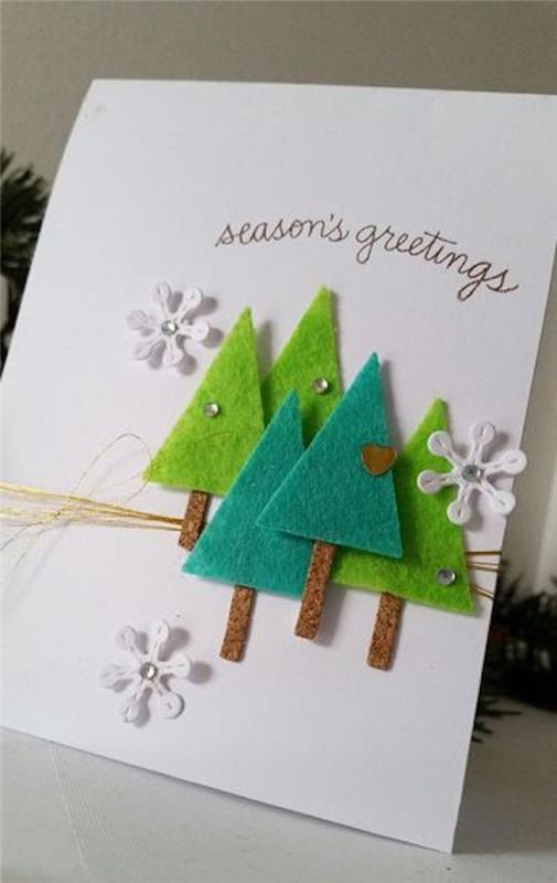 להתעסק בכרטיסי חג מולד שונים של עץ