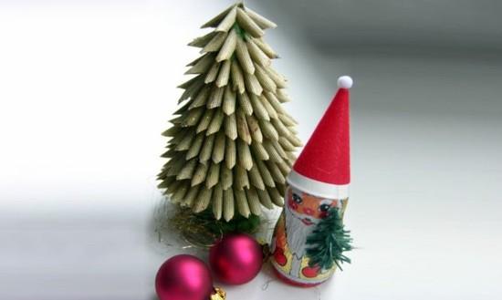 הכנת עץ אשוח מיני עם אטריות לחג המולד