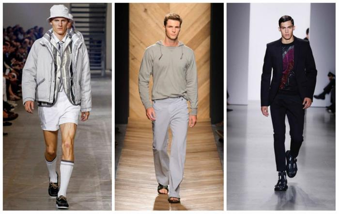 מגמות אופנת גברים 2016 מכנסיים אלגנטיים מכנסיים קצרים טרנדים אביביים קז'ואליים