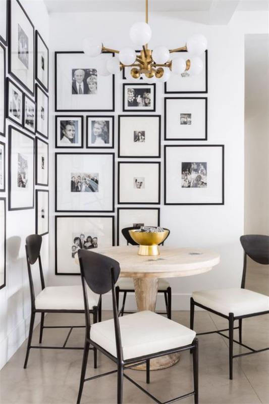 עיצוב מודרני קיר קיר עיצוב סלון פינת קפה תלויות תמונות רבות