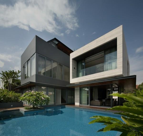 אדריכלות מודרנית מים כחולים