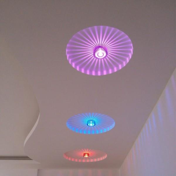 מנורת תקרה מודרנית אורות צבע במסדרון
