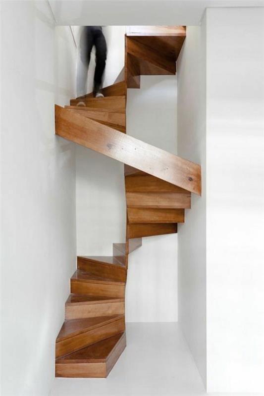 עיצוב מדרגות עץ מודרניות