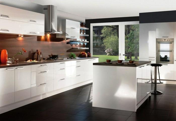 עיצוב מטבחים מודרניים בשחור לבן