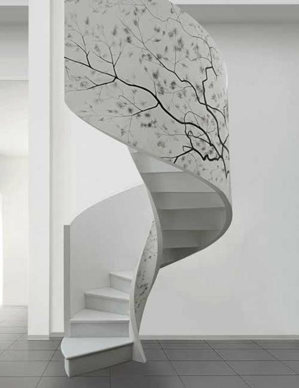 עיצוב מדרגות לולייניות מודרניות עם אלמנטים טרומיים