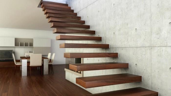 מדרגות מודרניות מדרגות צפות עץ