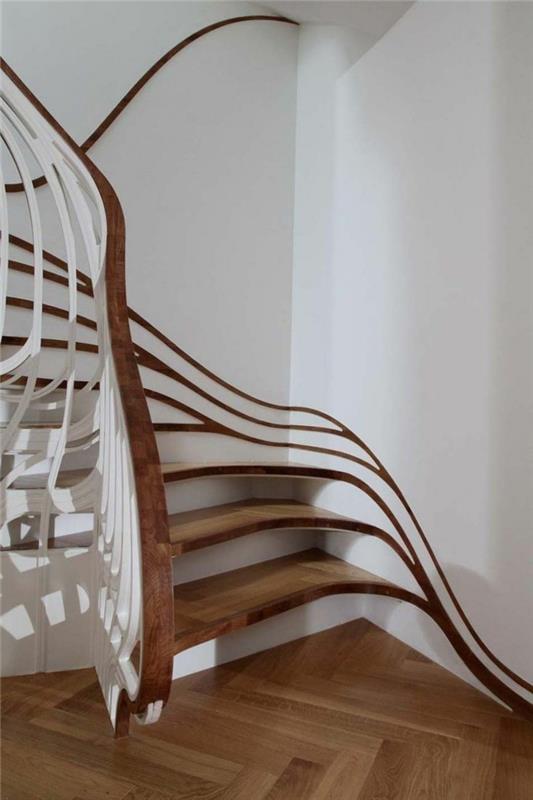 מדרגות מודרניות מדרגות גלי מדרגות מפוארות