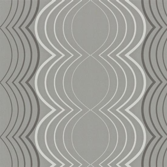 קיר מודרני קיר דפוס גיאומטרי אפור לבן