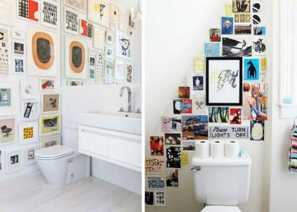 קירות אמבטיה מודרניים מעוטרים בצבע לבן