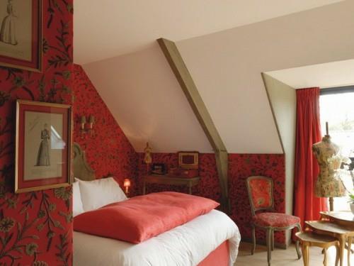 טבע אלמנטים תמונות טפט אדום מיטת עליית גג