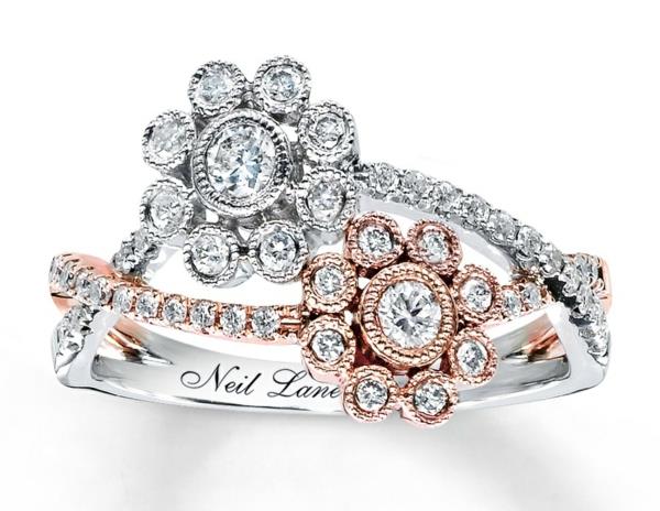 טבעות אירוסין ניל ליין הצעות נישואין טבעת יהלומים פרחים