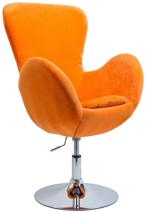 עיצובים של כסאות בר כתומים עם ריפוד משענת נוחים